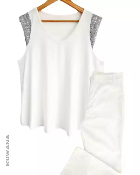 COMBO CELEBRATE OFF WHITE ( 42 al 50) + Musculosa Denise (XL)