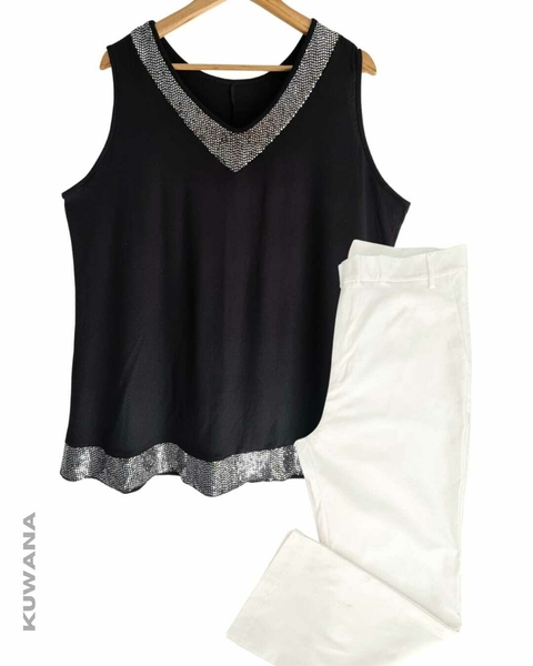 COMBO CELEBRATE OFf WHITE ( 42 al 50) + Musculosa SHINE PLATA