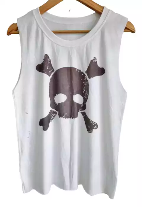 OUTLET SIN CAMBIO Sudadera Skull S/M Blanca (mancha lateral)