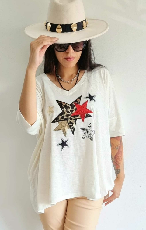 OUTLET SIN CAMBIO Remeron V Manga 3/4 (XL/XXL) Valery PRINT cream