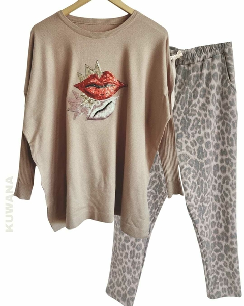 SET PRINT LIPS + BABUCHA PREMIUM (40 al 52)