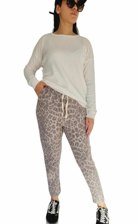 SET Sweater CRUDE + BABUCHA Print Elastizada (40 al 52)