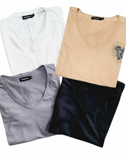 PACK X4 Remeras ( M al XL) BASICS LOVE PRINT