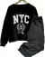 SET Buzo NY Bordado BLACK+ CARGO ANCHO (40al48)