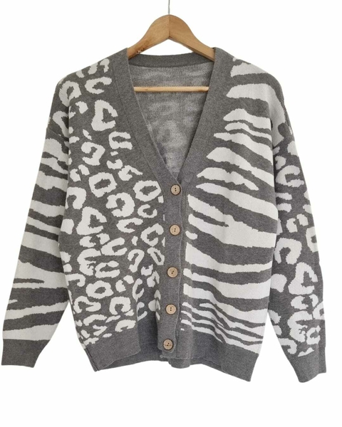 Cardigan PRINT JACKARD GREY (L/XL)