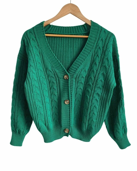 Cardigan trenzado GREEN (M/L)