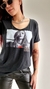 OUTLET SIN CAMBIO Remera V PREMIUM GIGI XL Negro Flamee SS