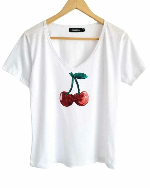 OUTLET SIN CAMBIO Remera V PREMIUM - CHERRY SHINE - L/XL