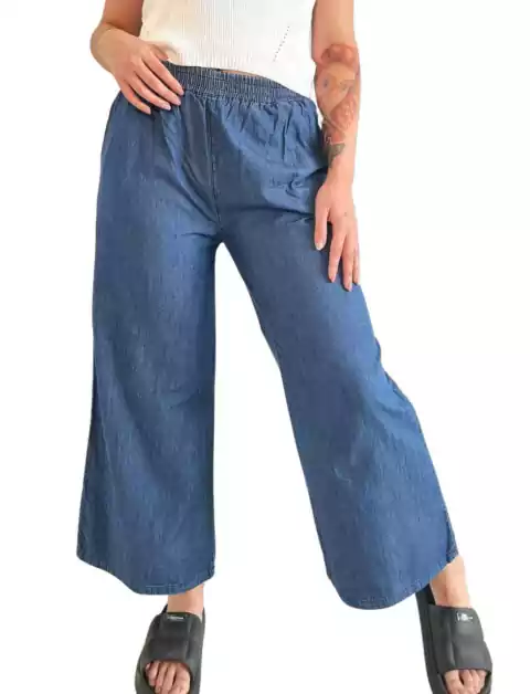 Palazzo CAPRI Denim Blue Navy (40 al 50)