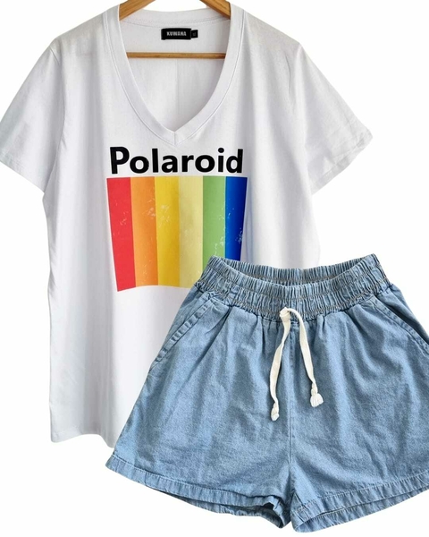 SET Remera POLAROID + SHORT Denim CAMILA ( 40 al 50) - comprar online