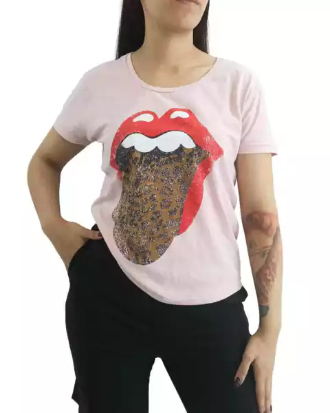 Remera STONE PINK Print - M