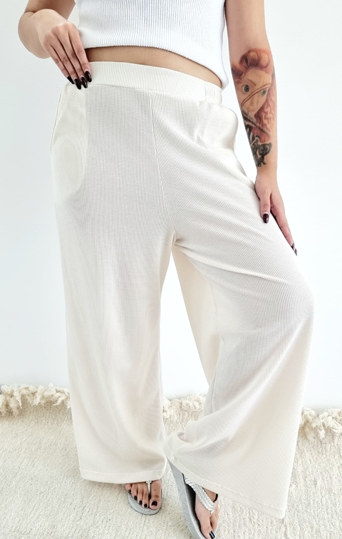 Palazzo WAFFLE Cream (40 al 50) - AW25 - comprar online