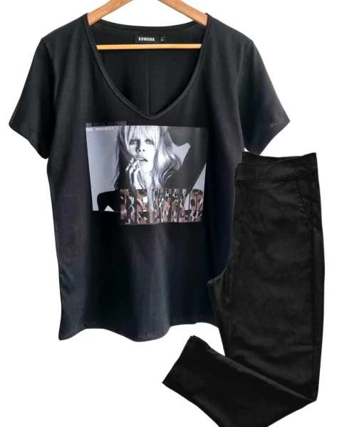 SET REMERA V Schiffer + PANT Elastizado (38 al 50) - comprar online