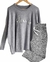 SET MAXI SWEATER STARS + BABUCHA PRINT GREY( 40 al 52) AW25