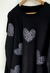 MAXI Sweater BREMER LARGO (XL/XXL) LOVE BLACK AW25 - - Kuwana Shop