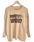 SET MAXI SWEATER PERFECT + BABUCHA PRINT BEIGE ( 40 al 52) AW25 - Kuwana Shop