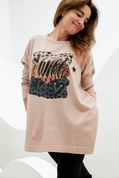 MAXI Sweater BREMER LARGO WILD (XL/XXL) Old rose - AW25 - comprar online