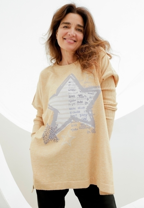 OUTLET SIN CAMBIO MAXI Sweater BREMER LARGO (XL/XXL) STARS IV - 0037 - comprar online