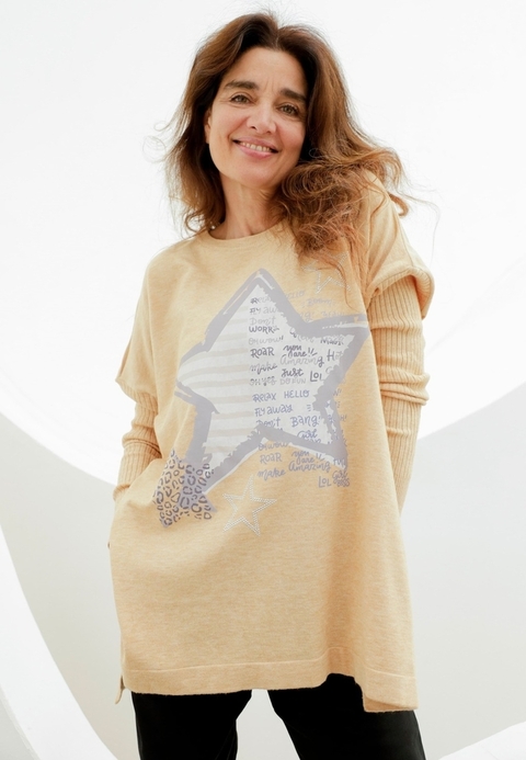 OUTLET SIN CAMBIO MAXI Sweater BREMER LARGO (XL/XXL) STARS IV - 0021 - comprar online