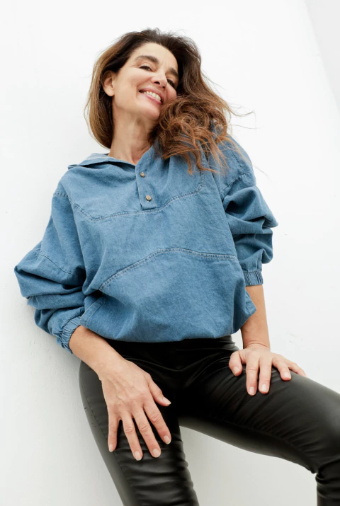 Buzo Hoodie Oversize (XL) DENIM - AW25 - comprar online