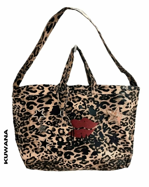 Bolso Animal Print LOVE gabardina - AW25 - comprar online