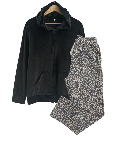 SET Campera PLUSH XL/XXL + Babucha WAFLE PRINT Afrika ( 40 al 52) - AW25 - comprar online