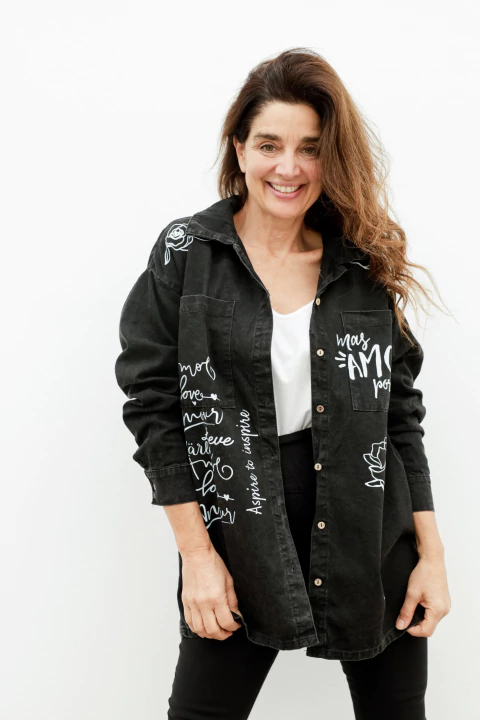 Camisa Oversize Denim LOVE (L/XL) Black - AW25 - comprar online