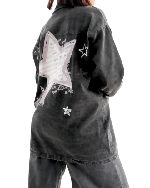 Camisa Oversize Denim STARS IV (L/XL) Black - AW25 - comprar online