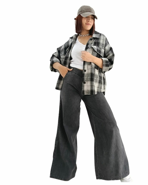 SET Camisaco Black + Palazzo DENIM (40 al 48) - comprar online