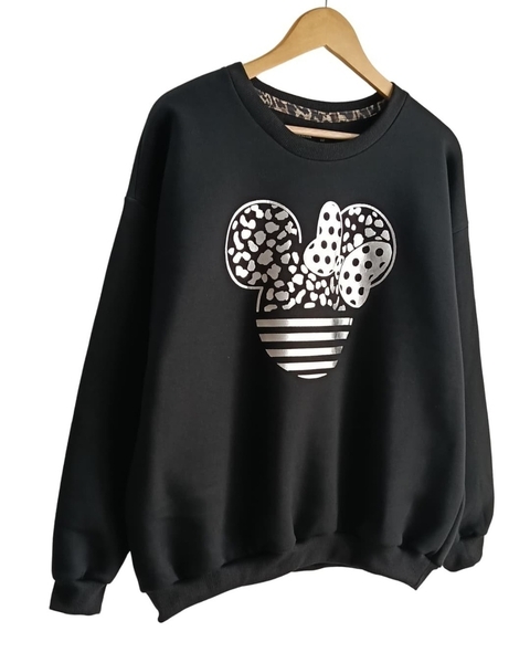 OUTLET SIN CAMBIO Buzo Oversized FRIZA (XL/XXL) MICKY FOIL BLACK - AW25 - 0030 - comprar online