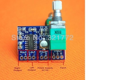 MINIAMPLIFICADOR COM POTENCIOMETRO 3-WATT-5V-P-ARDUINO