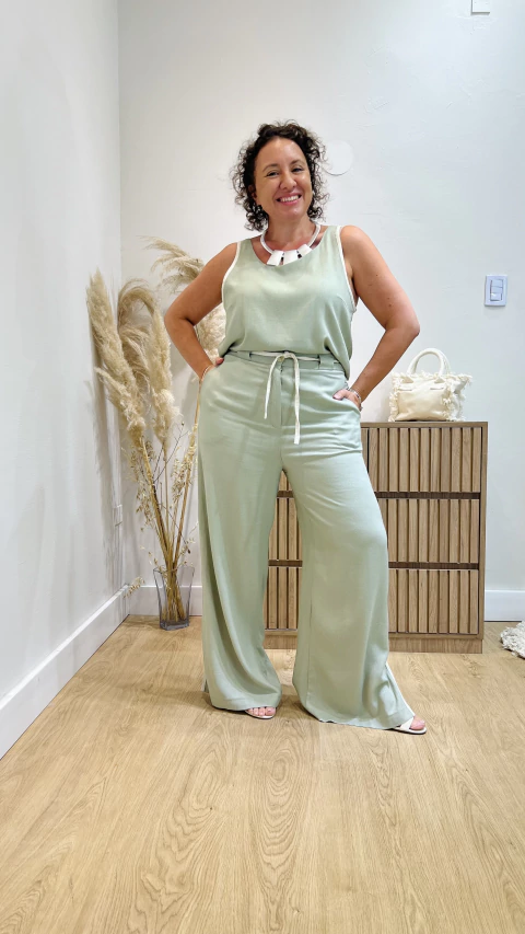 Pantalón Franca Verde seco - comprar online