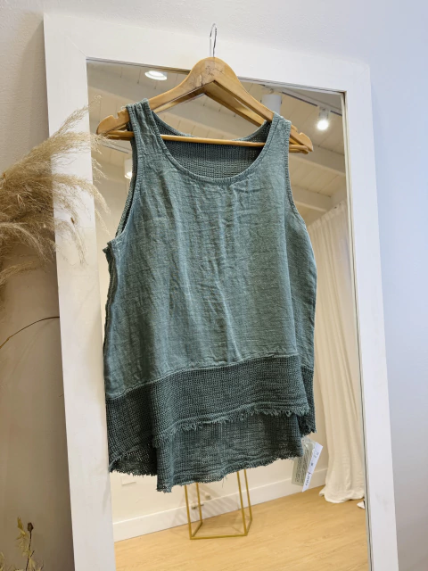 Musculosa Iara Verde Seco - Linea Importada Italiana - comprar online