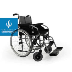 Silla acero Euro standard, ruedas 60/20cm polyaire, ancho 50/66cm.