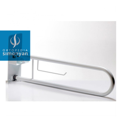 BARRAL REBATIBLE DE ACERO COLOR BLANCO - INCLUYE FIJACIONES