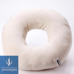 Almohadón circular relleno con vellón siliconado