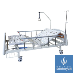 Cama ortopédica manual con ruedas, barandas y porta-suero (IVA red.).