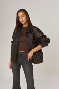 Imagen de Campera bomber oversize MADRID de cuero
