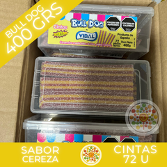 GOMITAS BULL DOG CINTA CEREZA ROJO Y AMARILLO! - comprar online