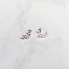 Abridores estrellas triples Plata 925 - comprar online