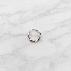 Argollita trenzada 1.2 cm Plata 925 - comprar online