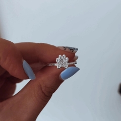 Anillo huellita con micropave Plata 925 - comprar online
