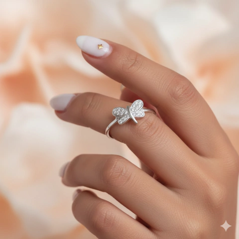 Anillo libélula con micropave Plata 925 - comprar online