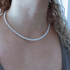Collar de perlas 40 cm Acero blanco - comprar online