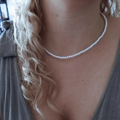 Collar de perlas 40 cm Acero blanco