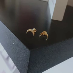 Aros pasantes lunitas Plata gold en internet
