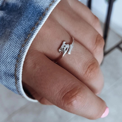 Anillo perrito con huesito Plata 925