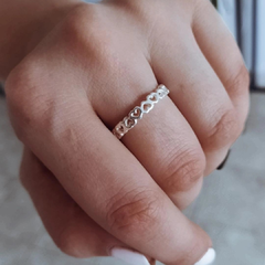 Anillo corazones calados Plata 925 en internet
