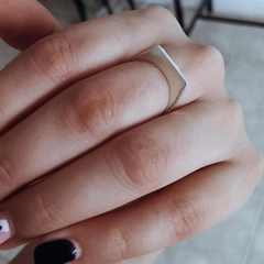 Anillo cuadrado barrita Plata 925 en internet