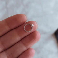 Argollita para nariz con cubic 9 mm Acero quirúrgico - comprar online
